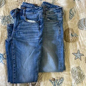 Lot 2 jegging crop AE jeans